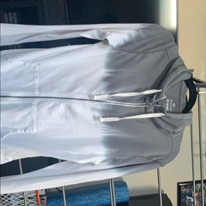 White and grey zip up hoodie